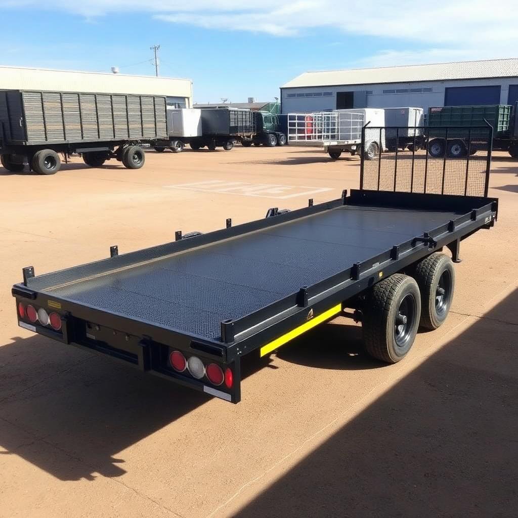 Double Axle Flatbed Trailer